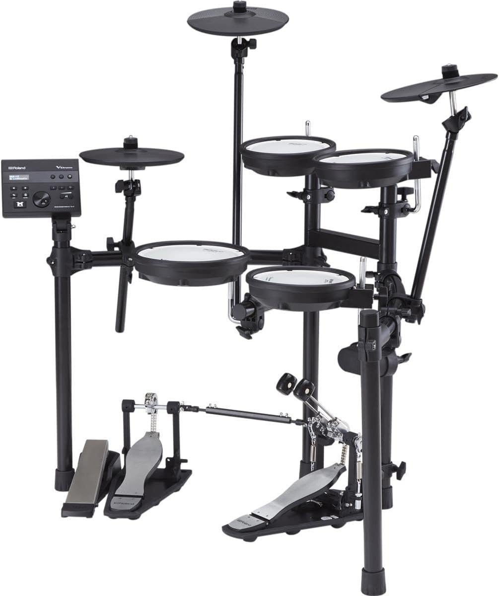 Roland TD-07DMK Electronic V-Drums Legendary Double-Ply All Mesh Head kit with Superior Expression and playability – Bluetooth Audio & MIDI – 40 Free Melodics Lessons, Black