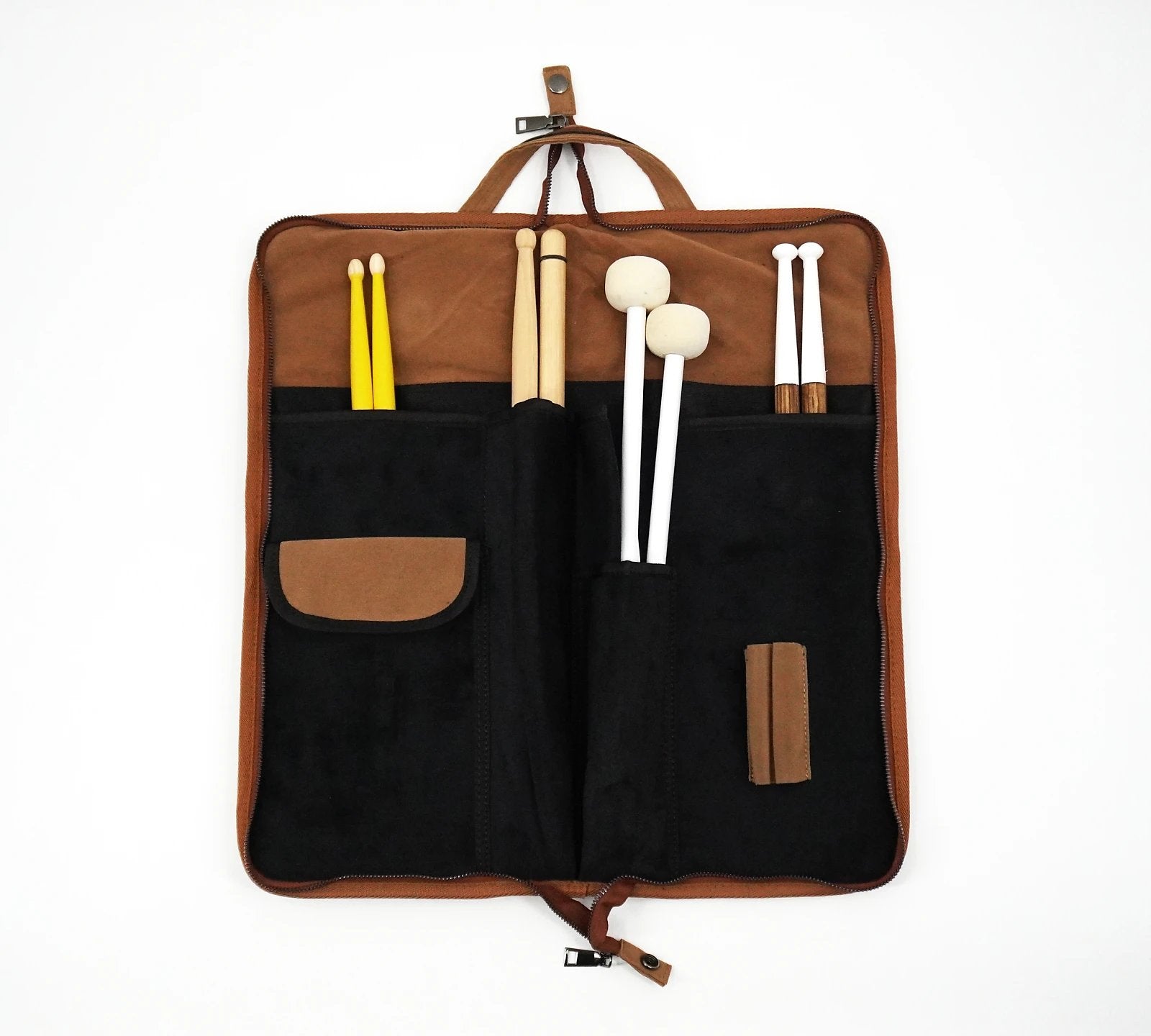 Tetherax Envoy Series Stick Sling - SodoLeather Stick/Mallet Bag w/ Strap and Accessory Pockets