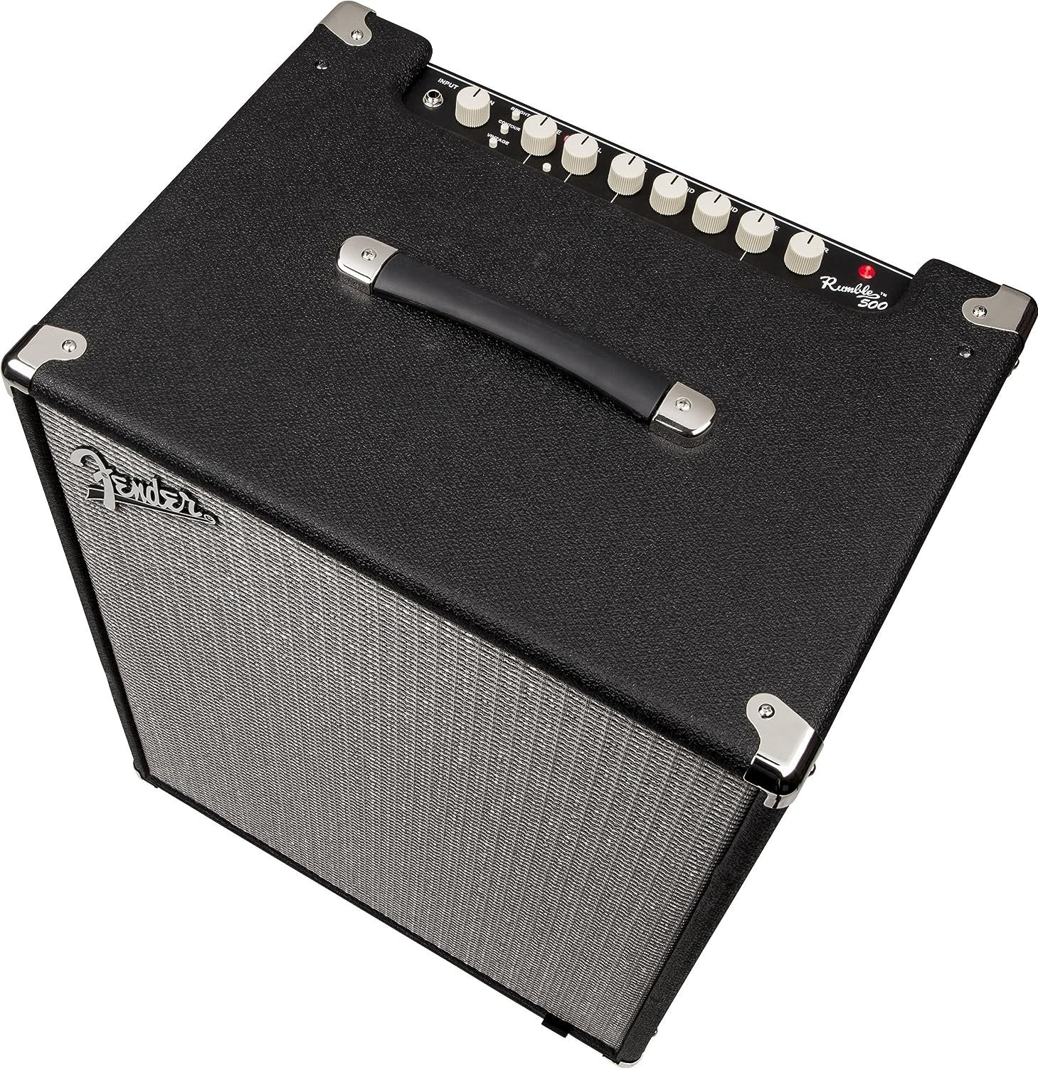 Fender Rumble 500 V3 Bass Amp for Bass Guitar, 500 Watts, 2x10 Inch Eminence Speakers with Compression Horn, Overdrive Circuit, Tone Voicing, Effects Loop and Direct XLR Output