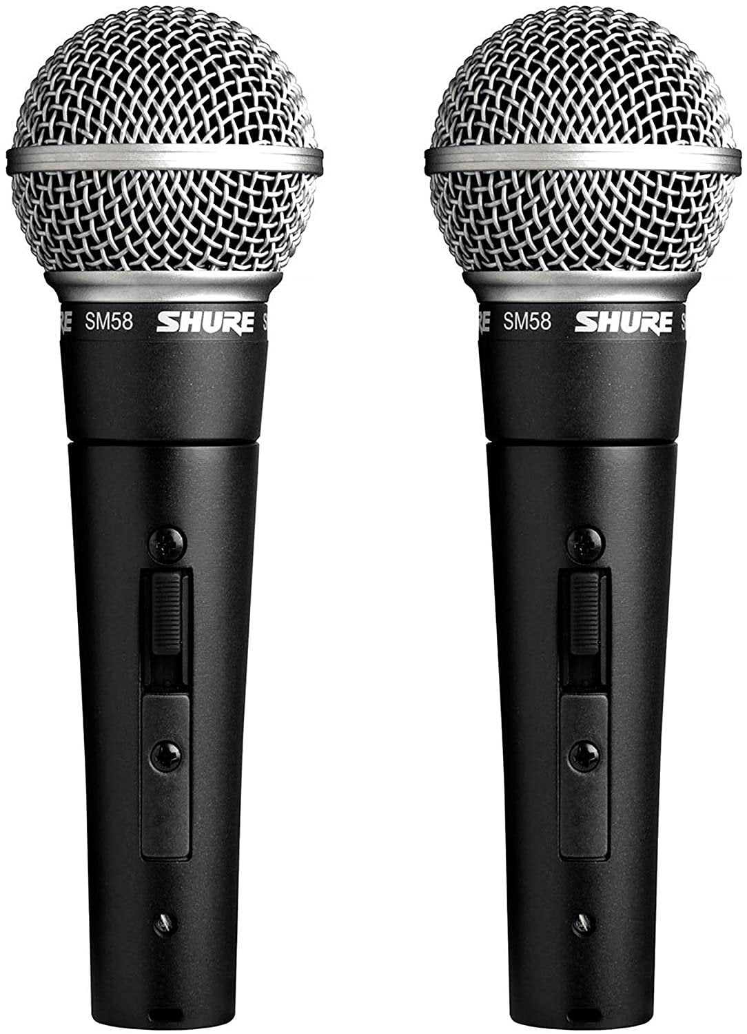Shure SM58S Professional Vocal Microphone w/On/Off Switch (2 Pack)