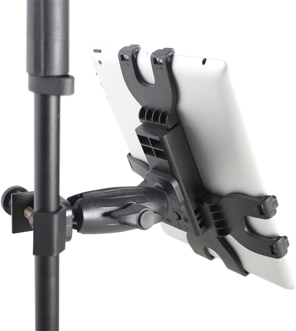 Gator Frameworks Adjustable Clamping Tablet Mount; Attach to Most Standard Mic Stands (GFW-UTL-TBLTCLMP)