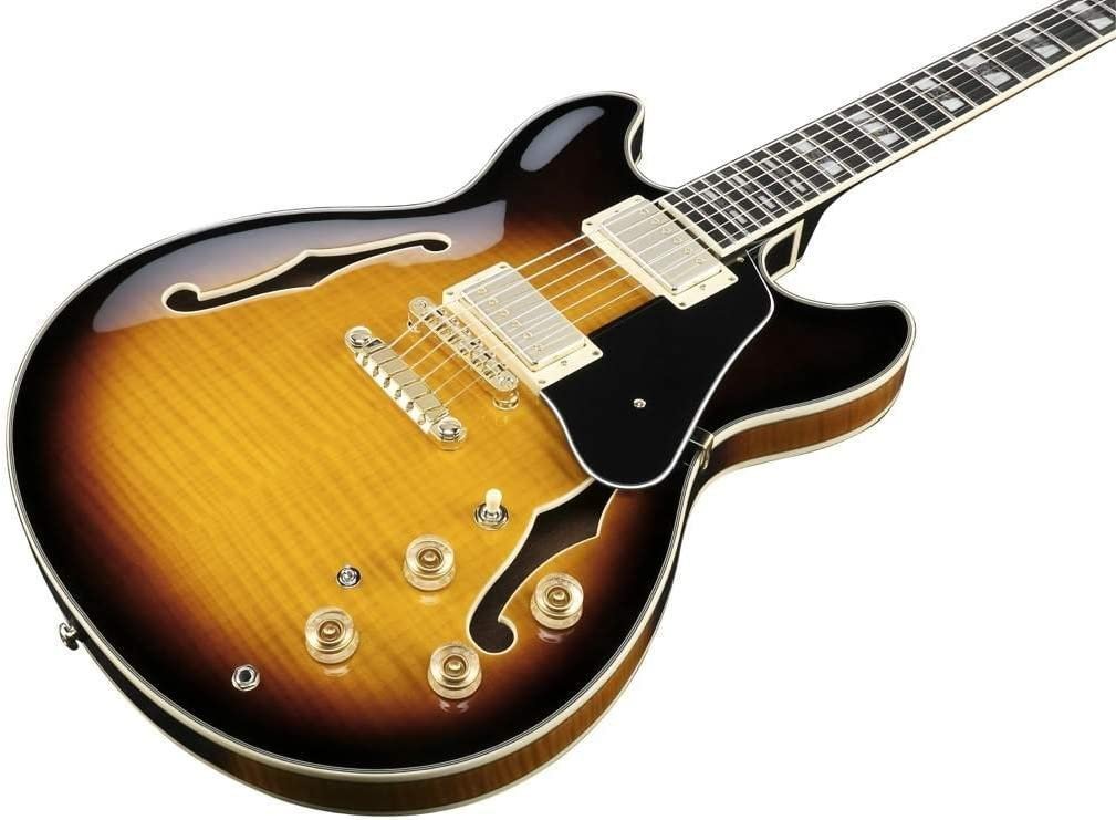 Ibanez JSM10 John Scofield Signature Semi-Hollowbody Electric Guitar Vintage Yellow Sunburst