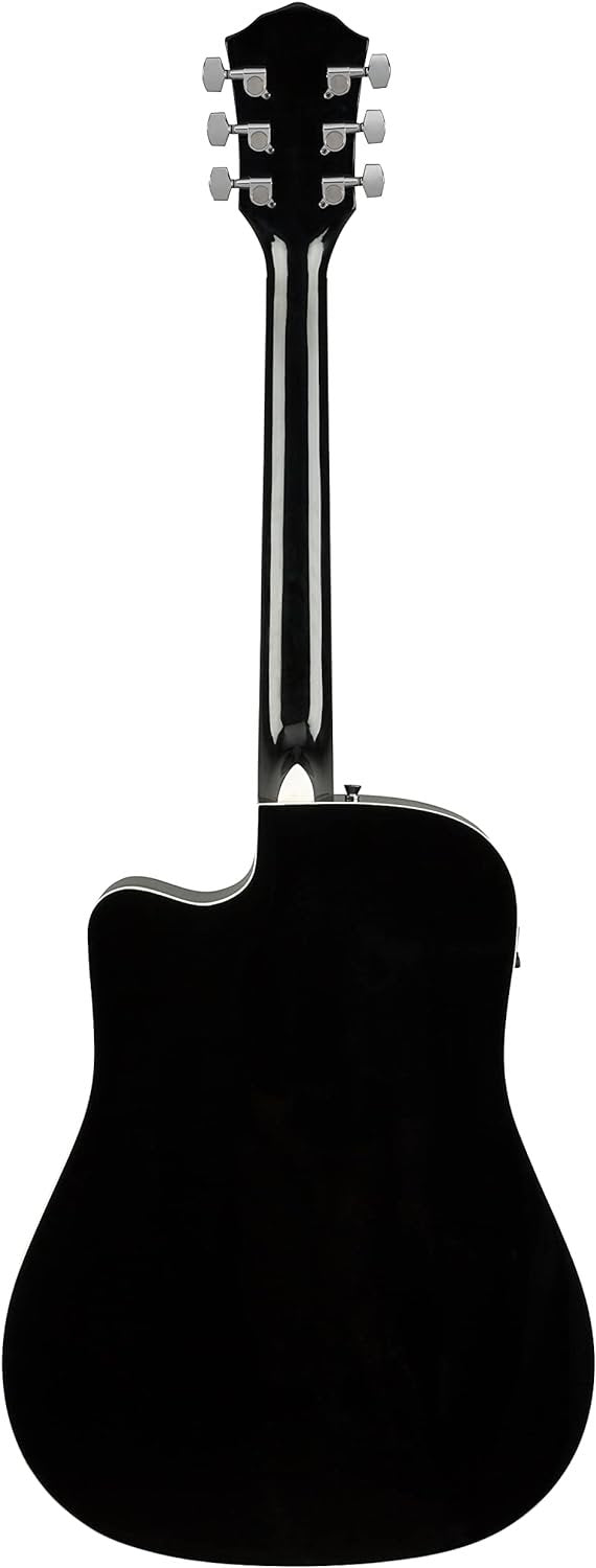 Fender FA-125CE Dreadnought Acoustic Guitar, Black