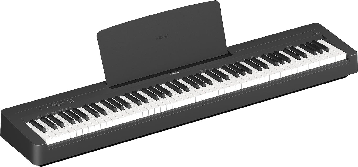 Yamaha 88-Key Weighted Action Key Digital Piano with Power Supply and Sustain Foot Switch (P143B)