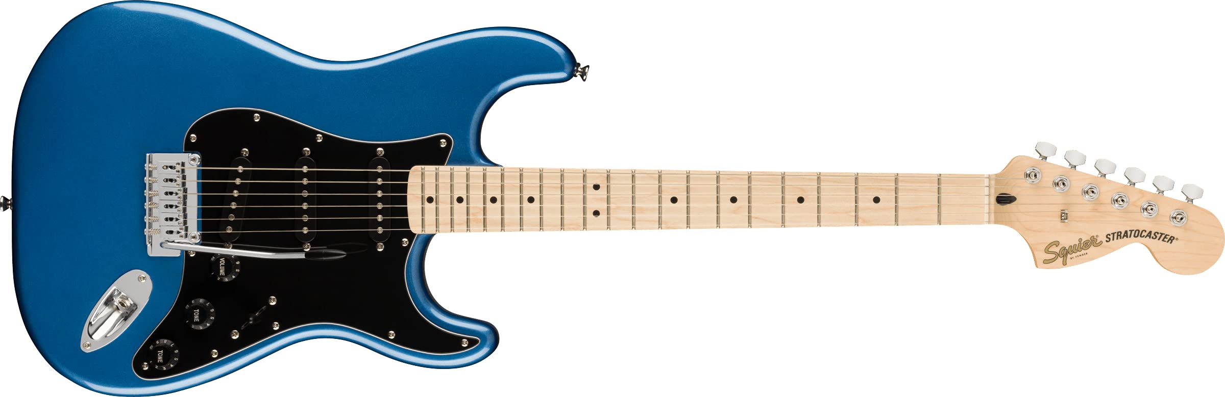 Squier Affinity Series Stratocaster Electric Guitar, with 2-Year Warranty, Black, Maple Fingerboard
