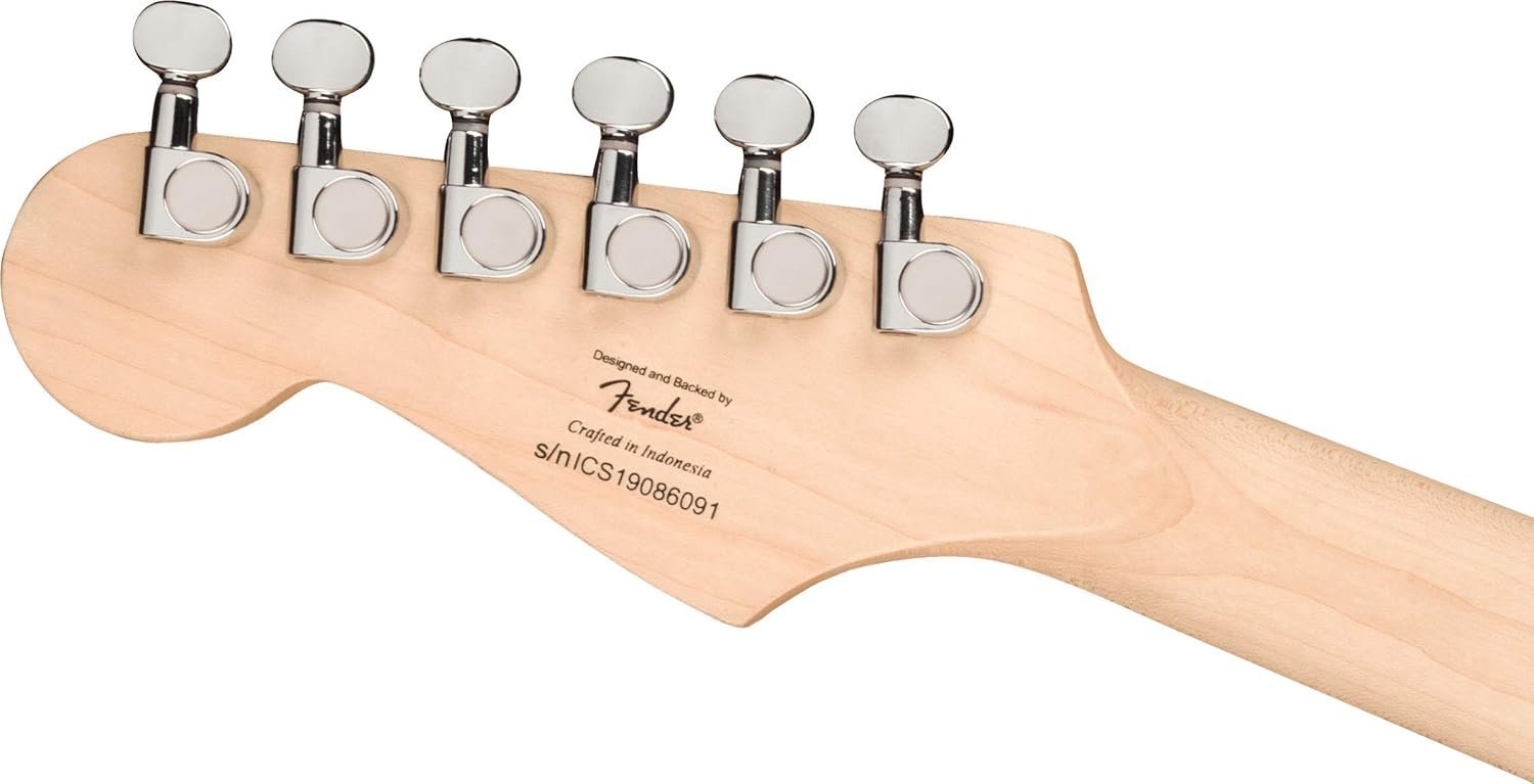 Squier Mini Stratocaster Electric Guitar, Shell Pink, Laurel Fingerboard