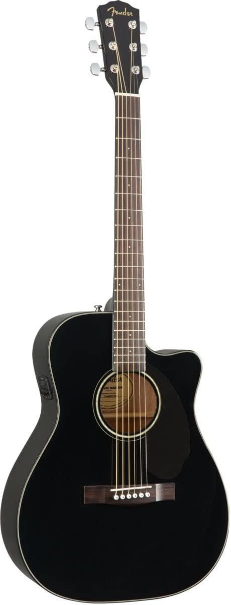 Fender CC-60SCE Concert Cutaway Acoustic Guitar, with 2-Year Warranty, Black