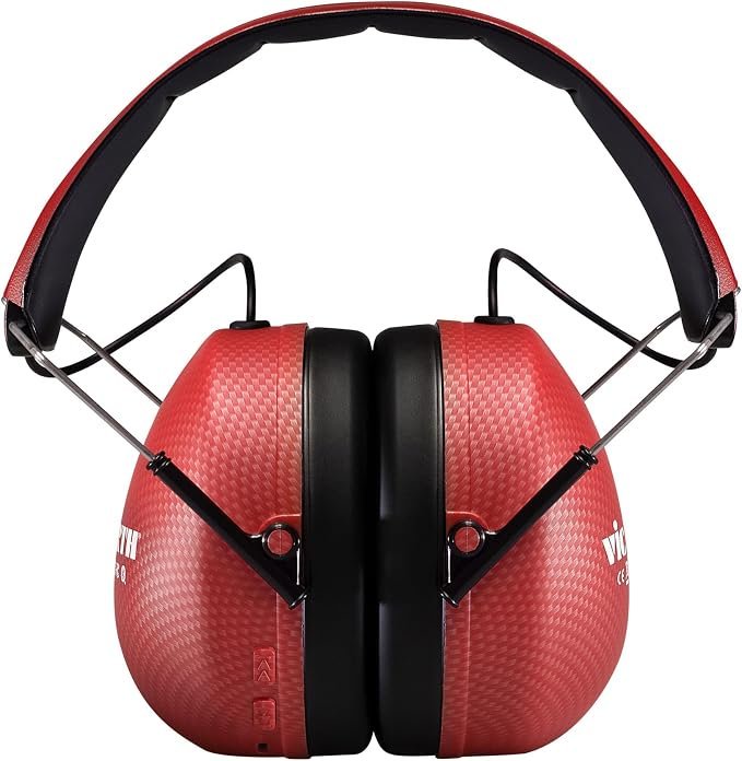 Vic Firth Bluetooth Isolation Headphones, Red (VXHP0012)