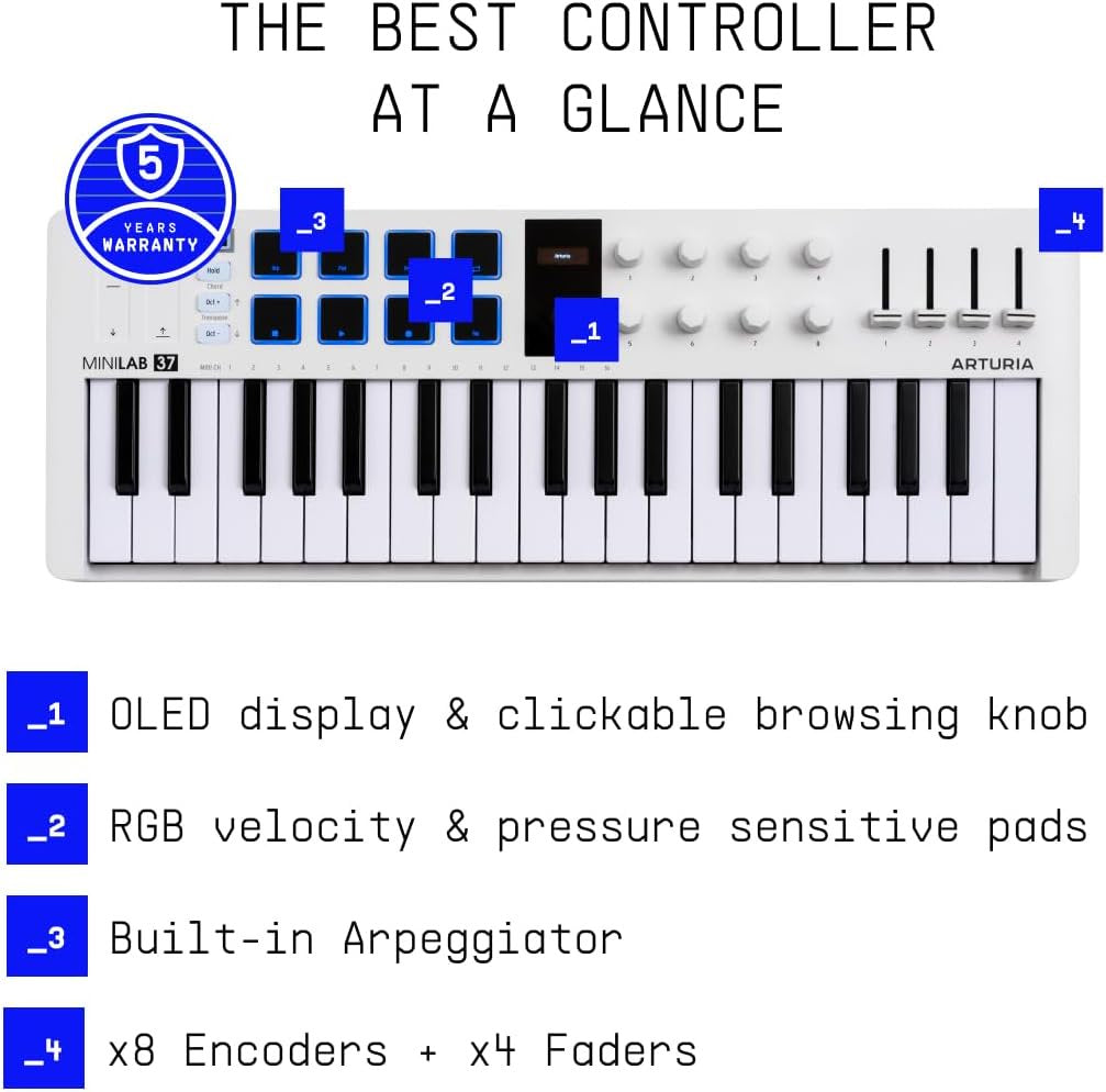 Arturia MiniLab 37 MIDI Keyboard Controller