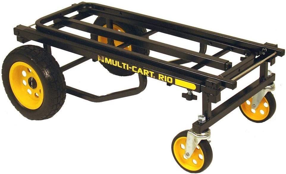 Rock-N-Roller R10RT (Max) 8-in-1 Folding Multi-Cart/Hand Truck/Dolly/Platform Cart/34" to 52" Telescoping Frame/500 lbs. Load Capacity, Black