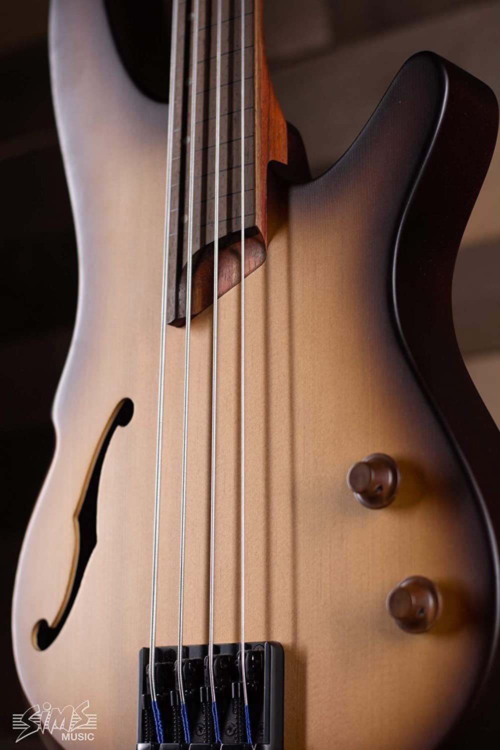 Ibanez SRH500F Fretless Acoustic-Electric Bass Guitar Flat Natural Browned Burst