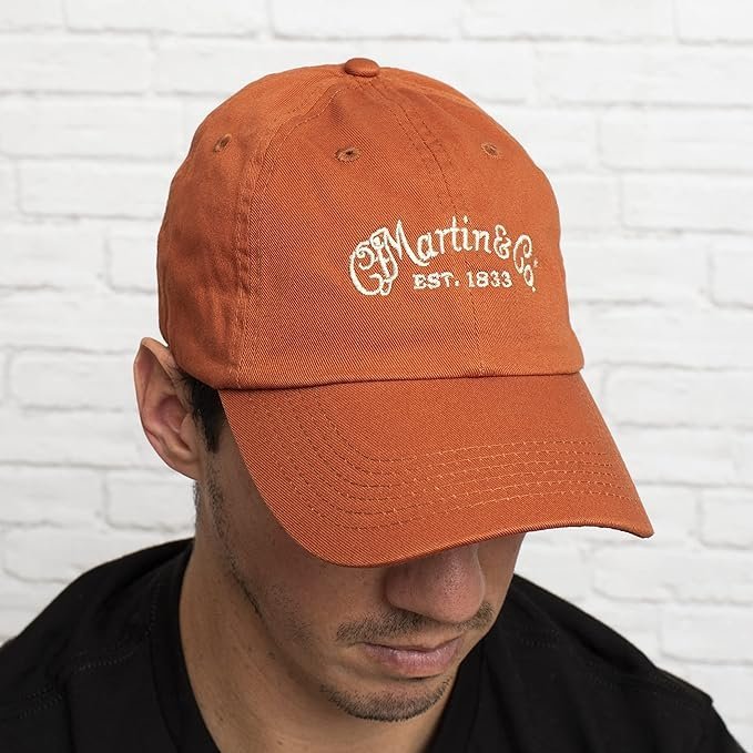 MARTIN Guitar Everyday Hat, Texas-Orange Cap, Adjustable Unisex Baseball Hat for Men and Women