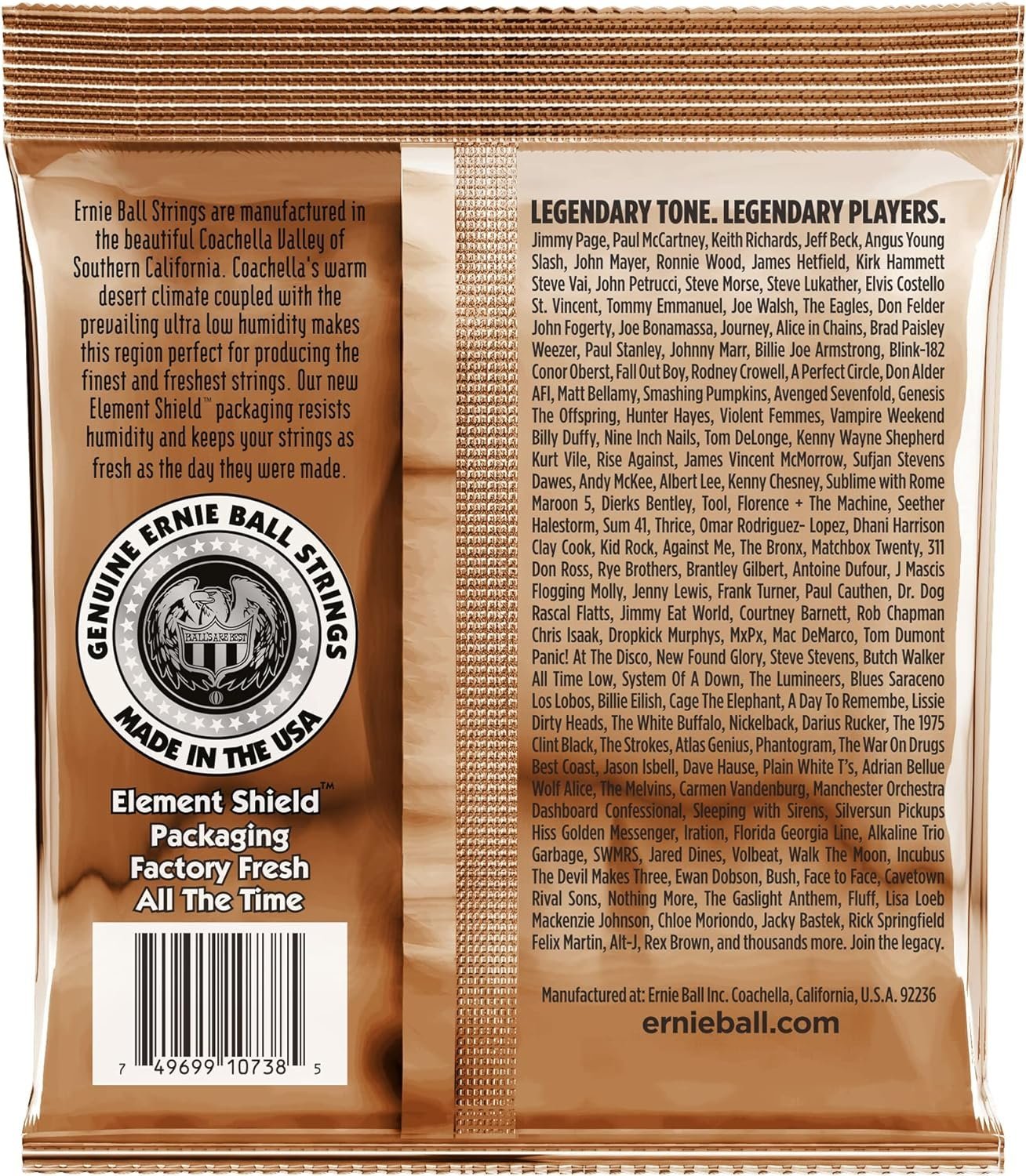 Ernie Ball Earthwood 12-String Custom Light Phosphor Bronze Acoustic Guitar Strings, 10-48 Gauge (P02152)