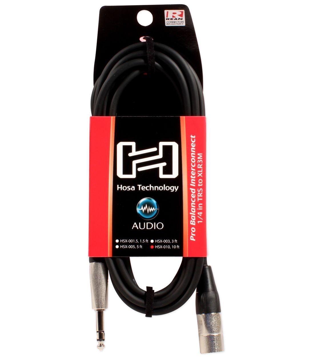 Hosa HSX-010 REAN 1/4" TRS to XLR3M Pro Balanced Interconnect Cable, 10 Feet