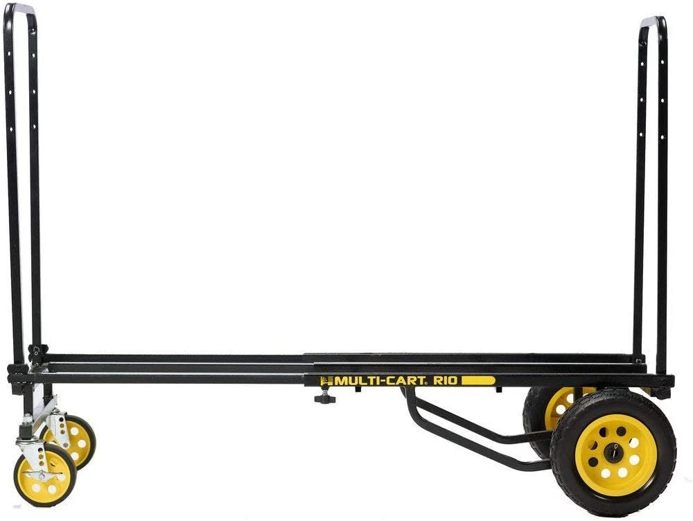 Rock-N-Roller R10RT (Max) 8-in-1 Folding Multi-Cart/Hand Truck/Dolly/Platform Cart/34" to 52" Telescoping Frame/500 lbs. Load Capacity, Black