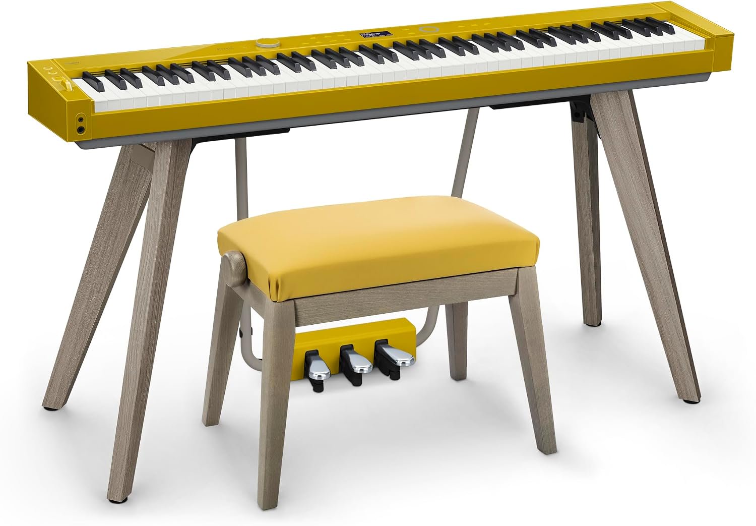 Casio Hidrau Kōbe BG-50 Piano Bench - Harmonious Mustard