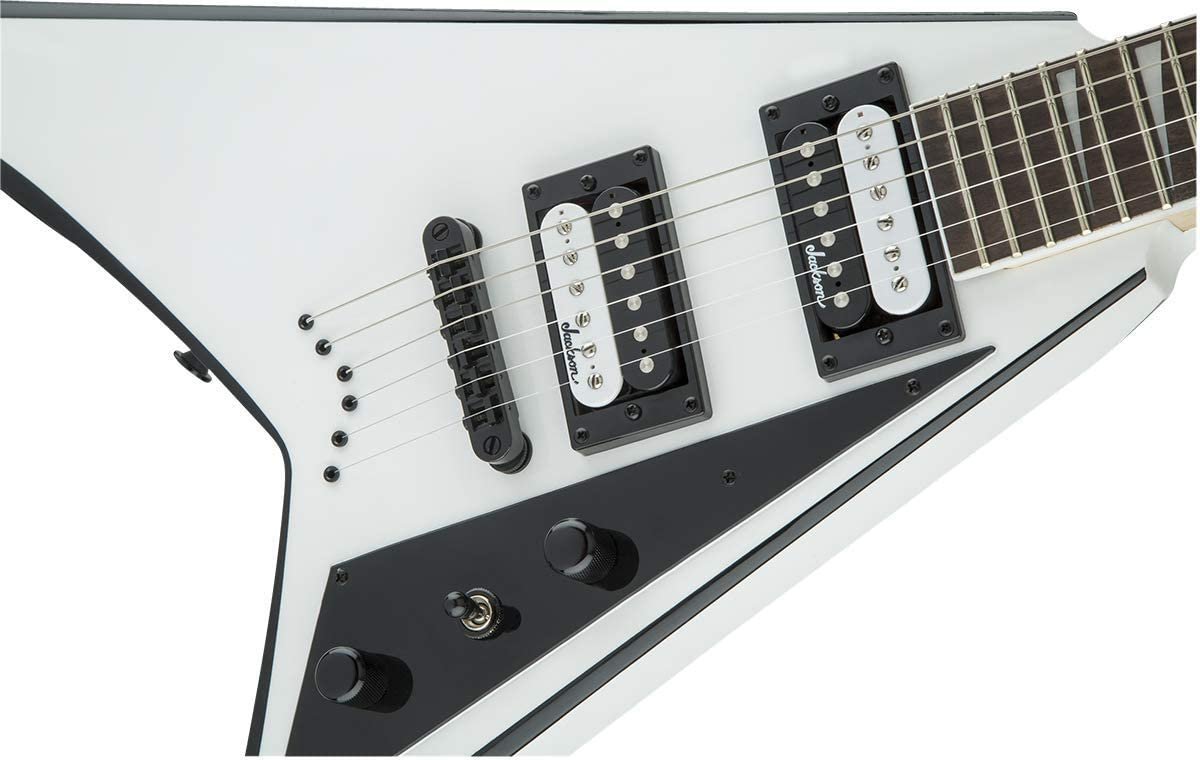 Jackson JS32T Rhoads Electric Guitar (White with Black Bevels)