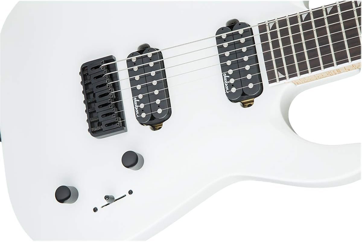 Jackson JS Series Dinky JS32-7 - Snow White with Amaranth Fingerboard