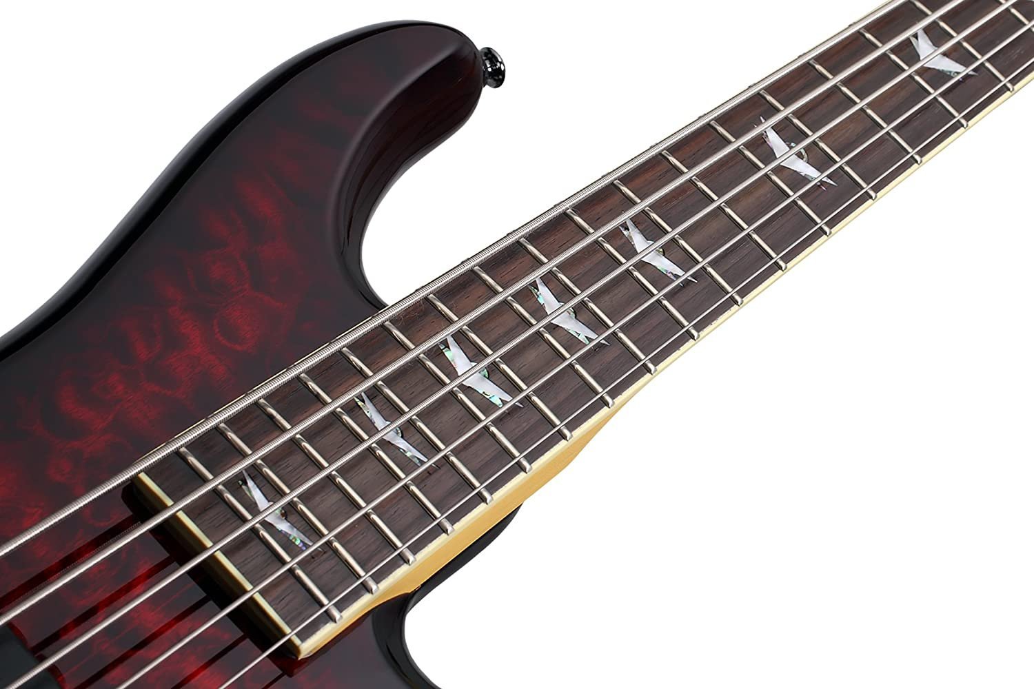 Schecter Stiletto Extreme-5 Bass Guitar, Black Cherry