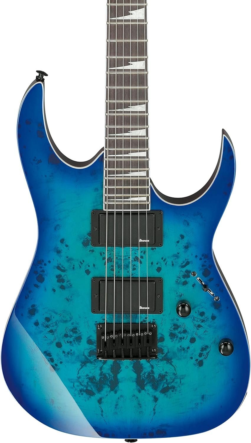 Ibanez GRG 6 String Solid-Body Electric Guitar, Right, Aqua Burst, Full (GRGR221PAAQB)