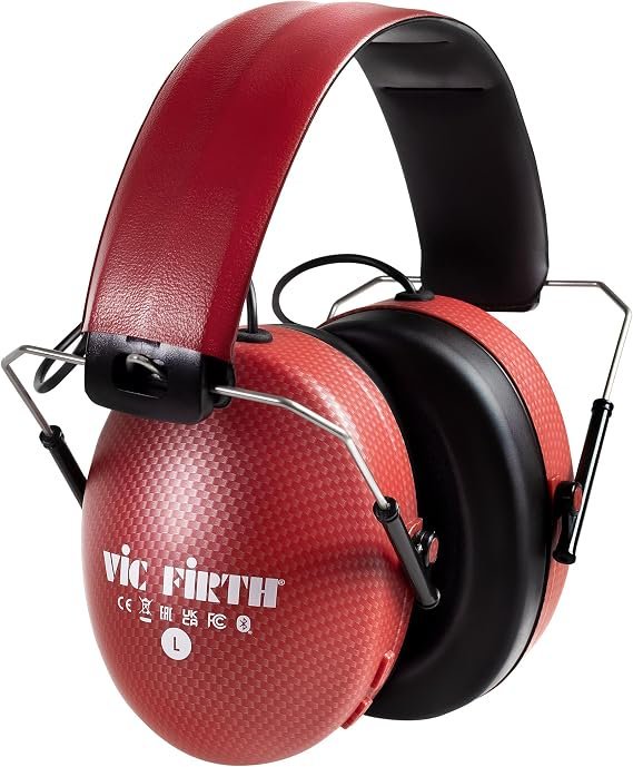 Vic Firth Bluetooth Isolation Headphones, Red (VXHP0012)