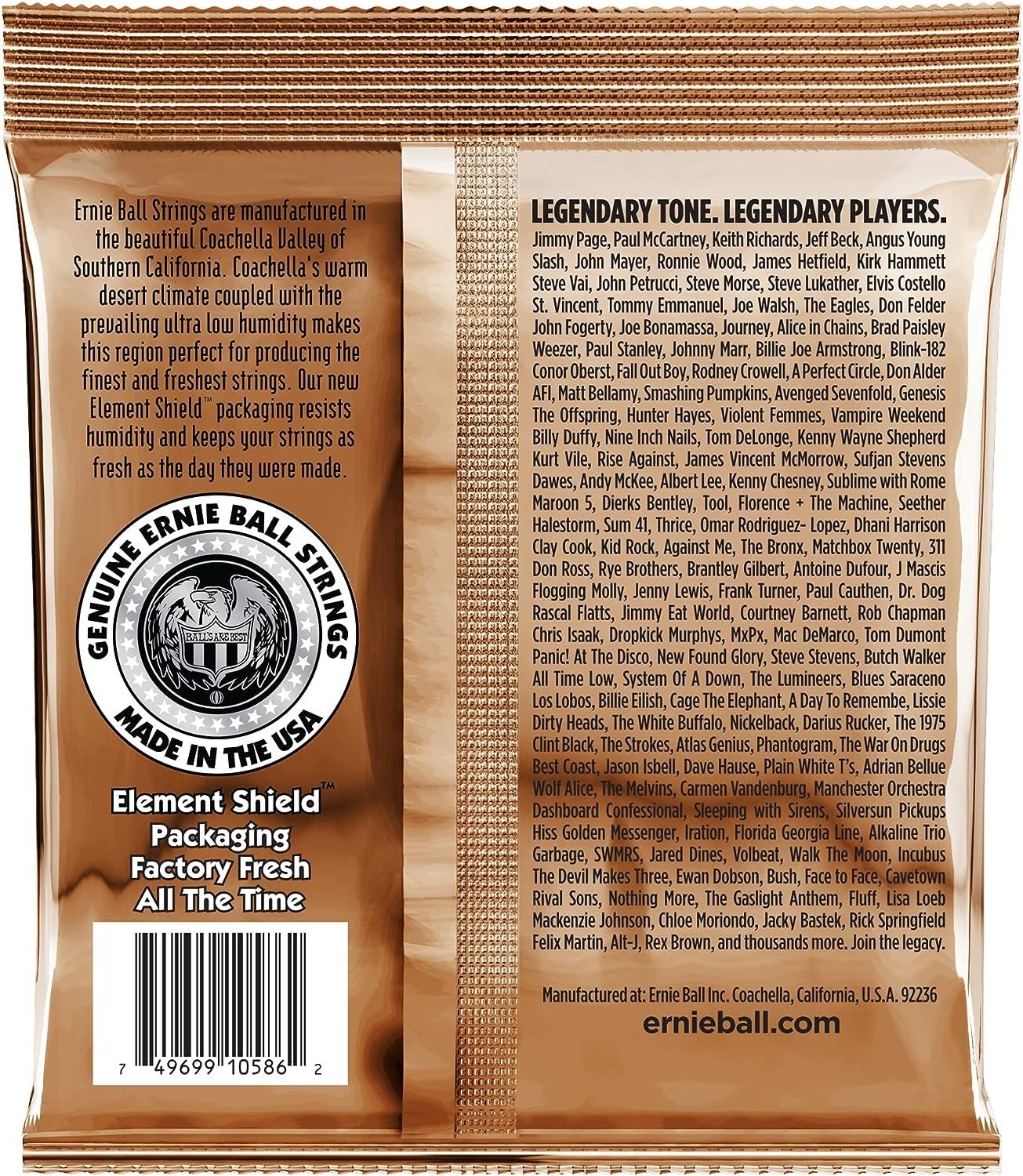 Ernie Ball Earthwood Custom Medium Phosphor Bronze Acoustic Guitar Strings, 12.5-56 Gauge (P02143)