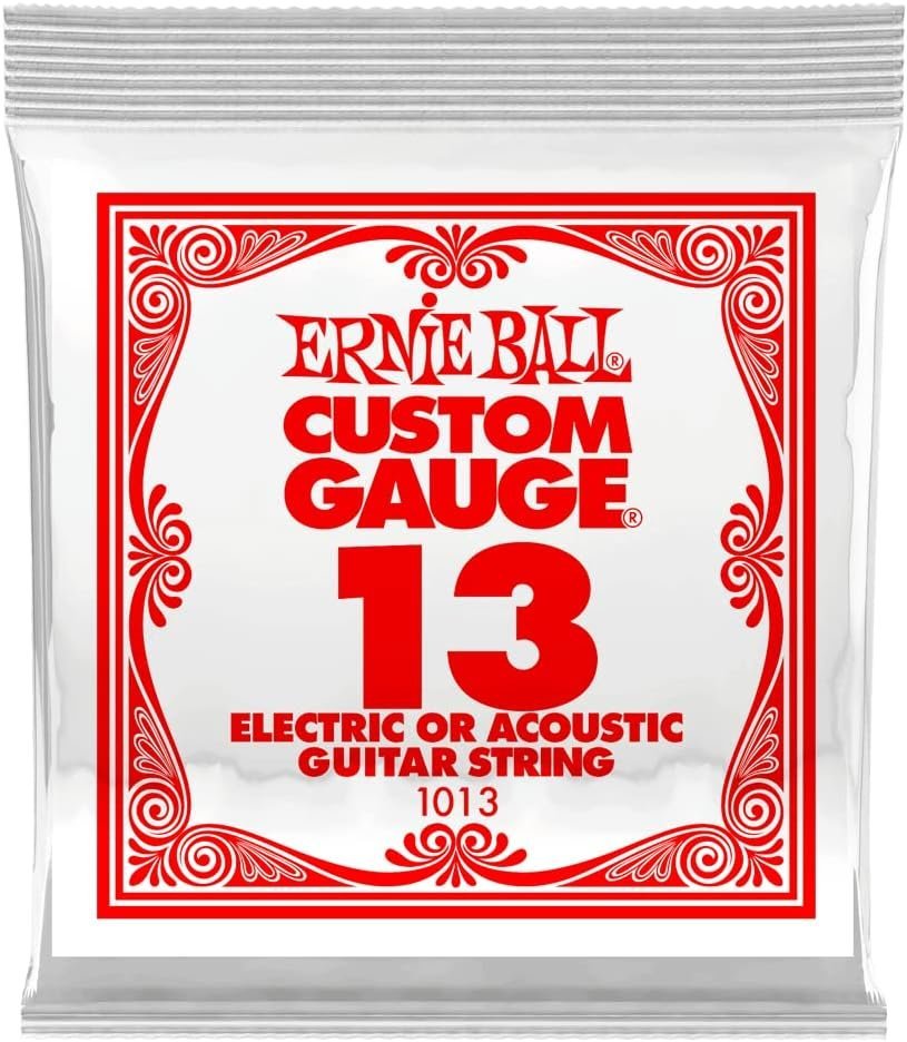 Ernie Ball Guitar Strings (EB 1013 .013 Plain Steel Single)