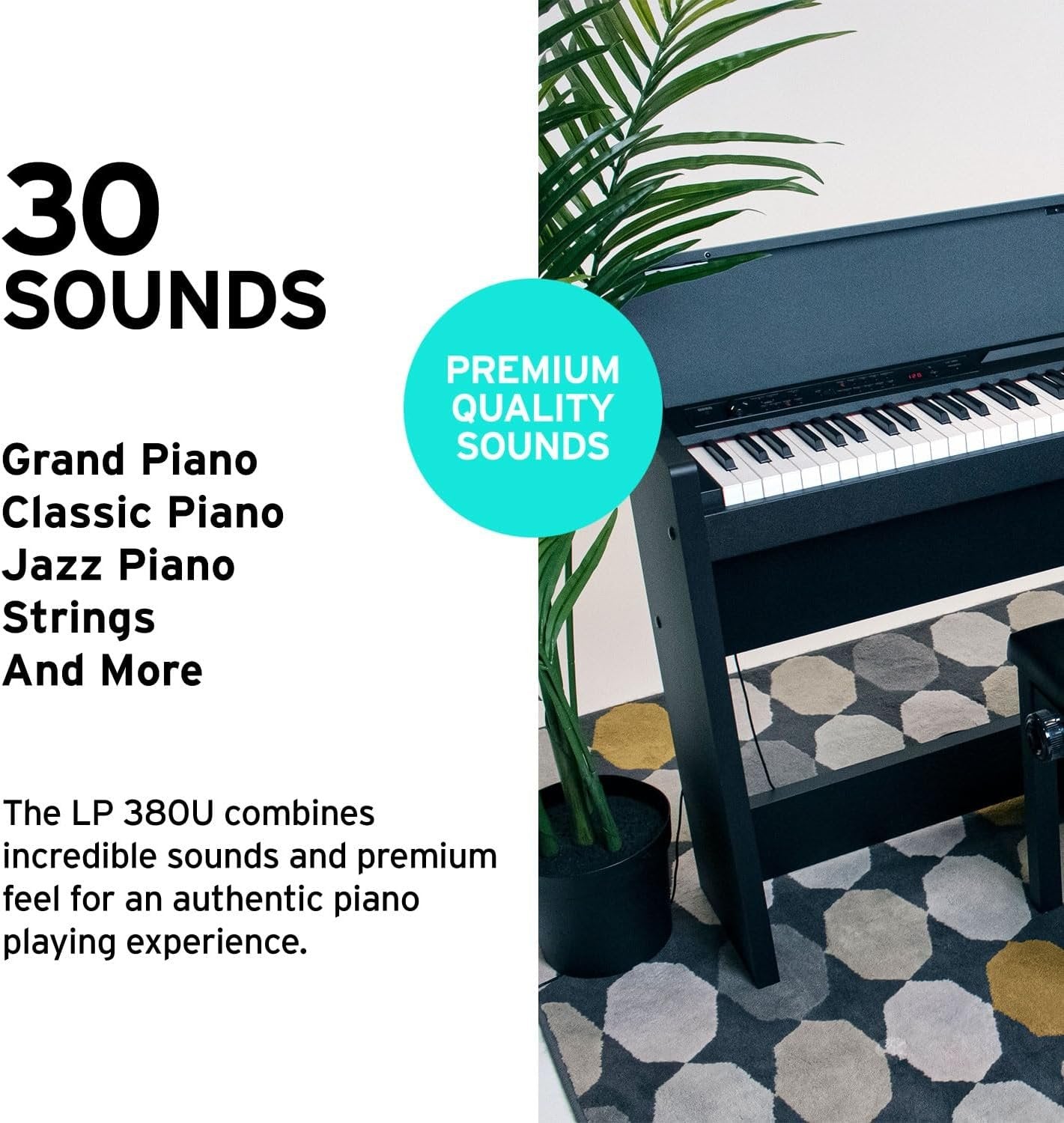 Korg LP380 Digital Piano With Built in Speakers, Stand and 3 Pedal System