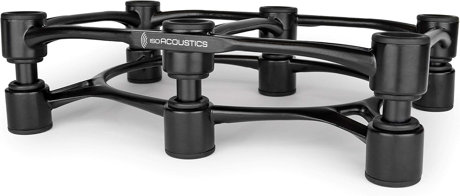 IsoAcoustics Aperta Series Isolation Speaker Stands with Tilt Adjustment: Aperta300 (11.8" x 7.9") Black (Single)