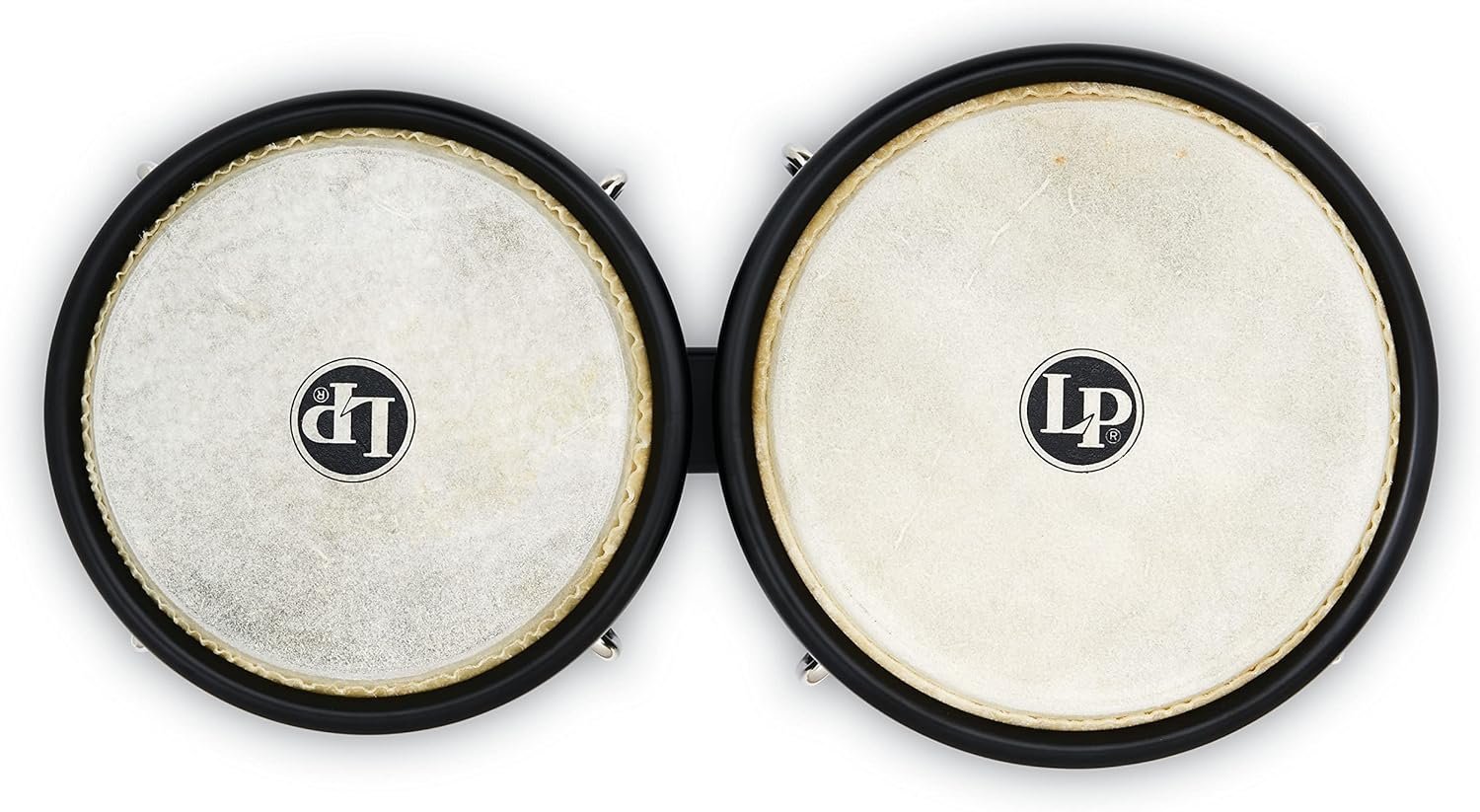 Latin Percussion Discovery Series 6-1/4-inch and 7 1/4-inch Bongo with Free Carrying Bag Drum, Onyx, (LP601D-OX-K)