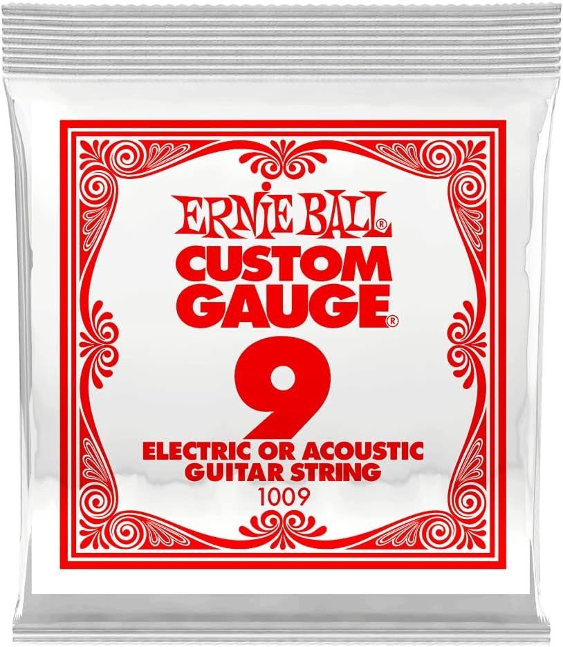 Ernie Ball Plain Steel, Single Strings, .009 - Pack of 1