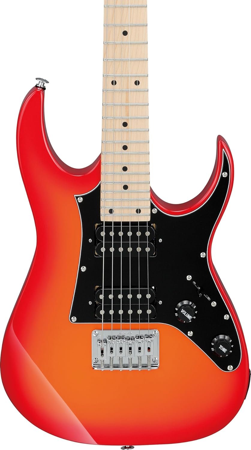 Ibanez GRGM 6 String Solid-Body Electric Guitar, Right, Orange Burst (GRGM21MORB)