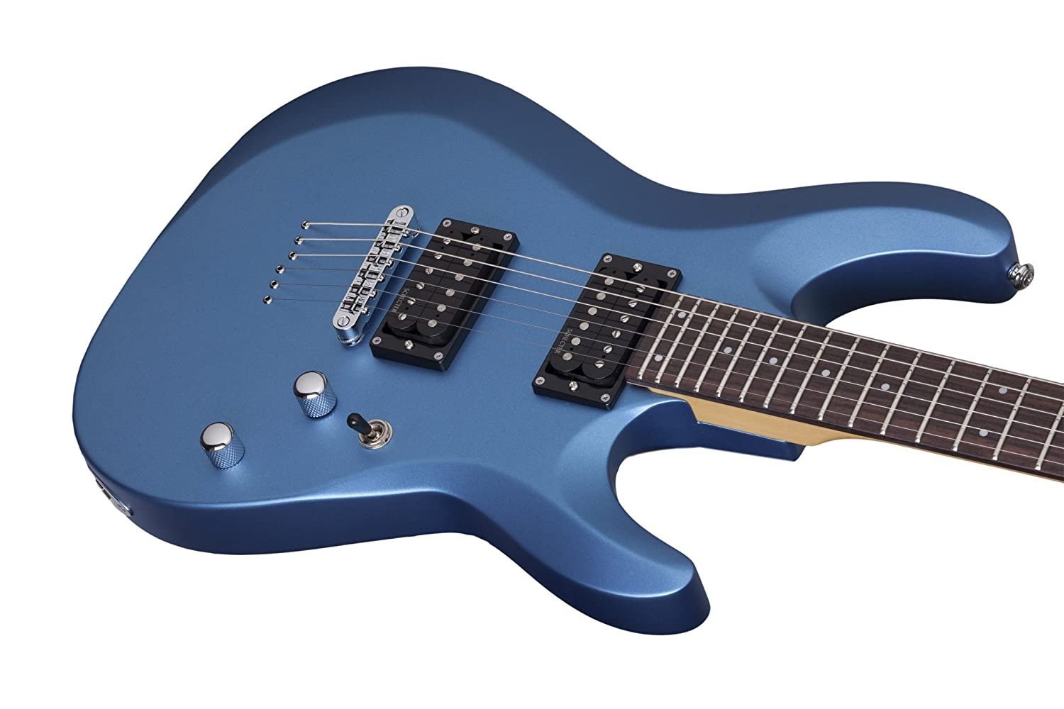 Schecter 431 C-6 Deluxe Solid-Body Electric Guitar, Satin Metallic Light Blue