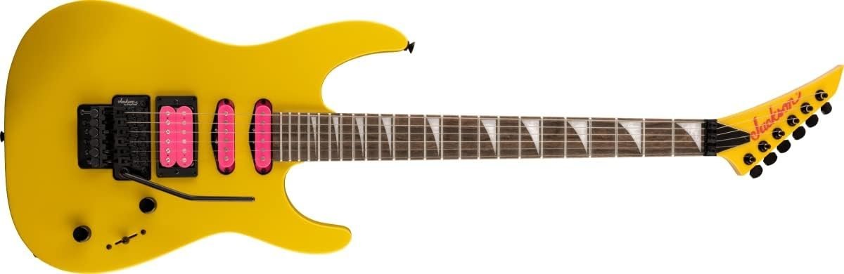 Jackson DK3XR HSS Caution Yellow w/Pink Pickups