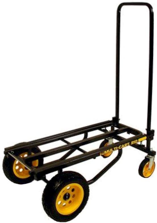 Rock-N-Roller R10RT (Max) 8-in-1 Folding Multi-Cart/Hand Truck/Dolly/Platform Cart/34" to 52" Telescoping Frame/500 lbs. Load Capacity, Black