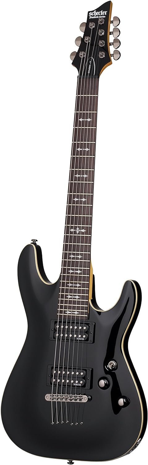 Schecter OMEN-7 7-String Electric Guitar, Black