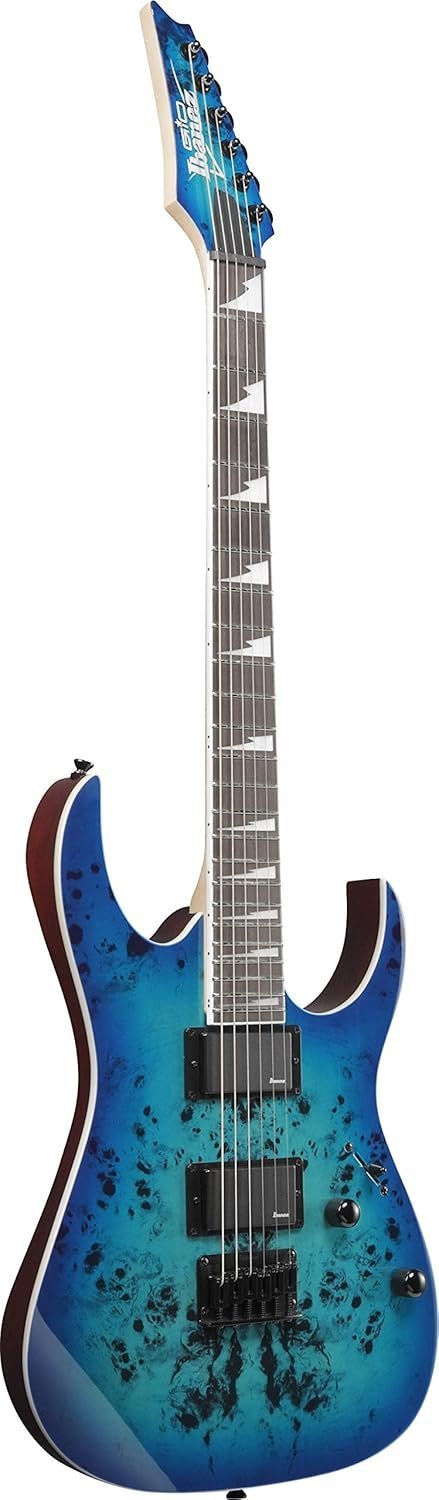 Ibanez GRG 6 String Solid-Body Electric Guitar, Right, Aqua Burst, Full (GRGR221PAAQB)