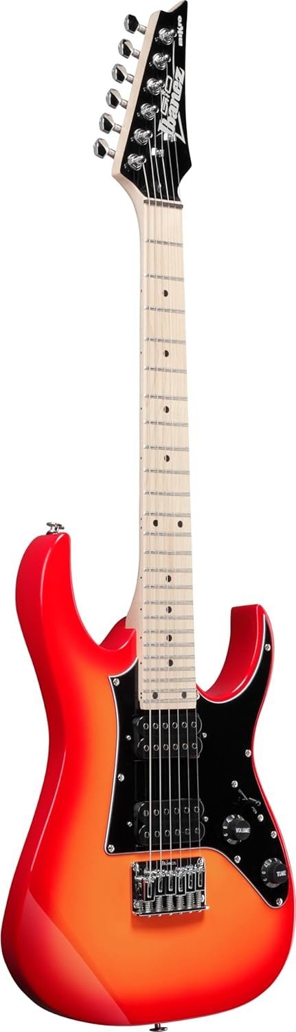 Ibanez GRGM 6 String Solid-Body Electric Guitar, Right, Orange Burst (GRGM21MORB)