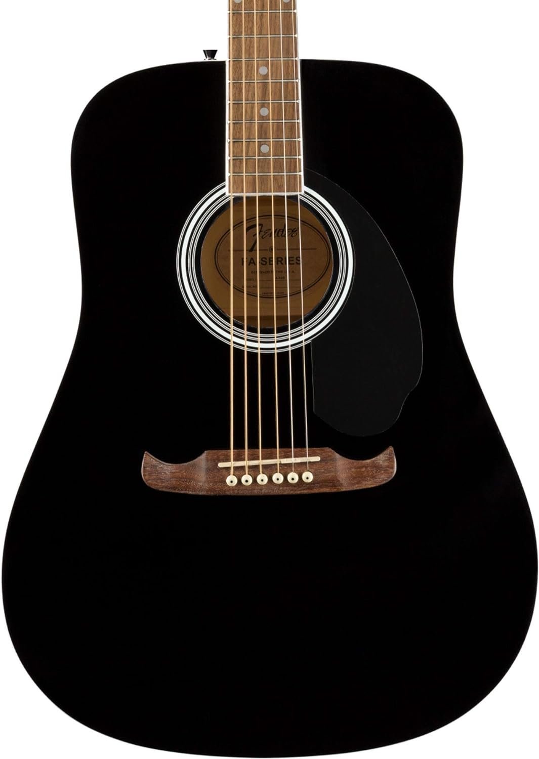 Fender FA-125 Dreadnought Acoustic Guitar, with 2-Year Warranty, Black, with Gig Bag