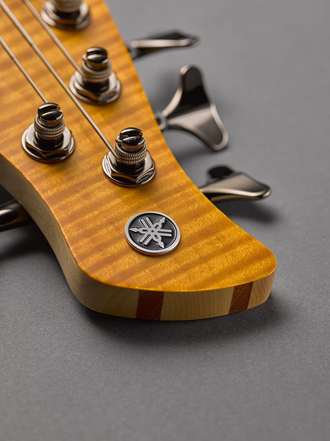 Yamaha TRBX605 5-String Flamed Maple Bass Guitar, Matte Amber