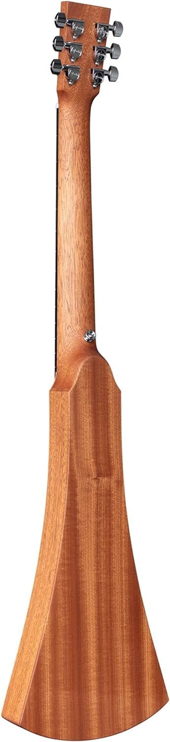 Martin Left-Handed Guitar Steel String Portable Backpack Acoustic Guitar with Soft Gig Bag, Made with Sustainable Wood Certified Parts Natural