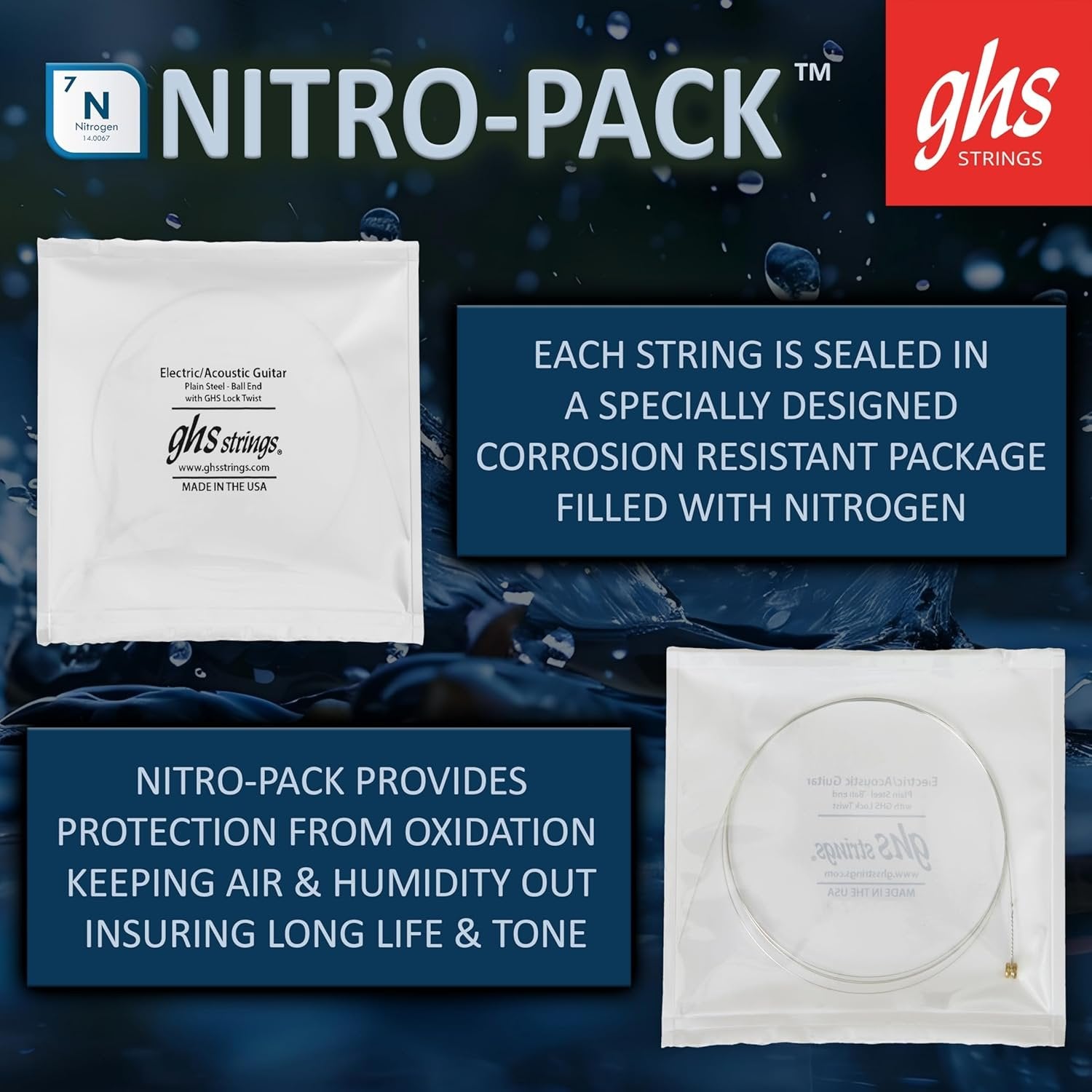 GHS Strings Stainless Steel Precision Flatwound Electric Guitar Strings, Extra Light, 11-46 - Model: 800 SET