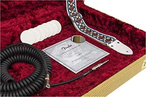 Fender Jimmy Page Mirror Telecaster Electric Guitar, White Blonde, Rosewood Fingerboard