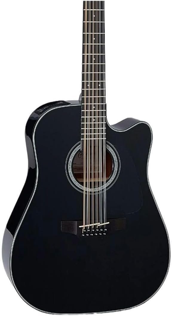 Takamine G Series GD30CE-12 Dreadnought 12-String Acoustic-Electric Guitar Black