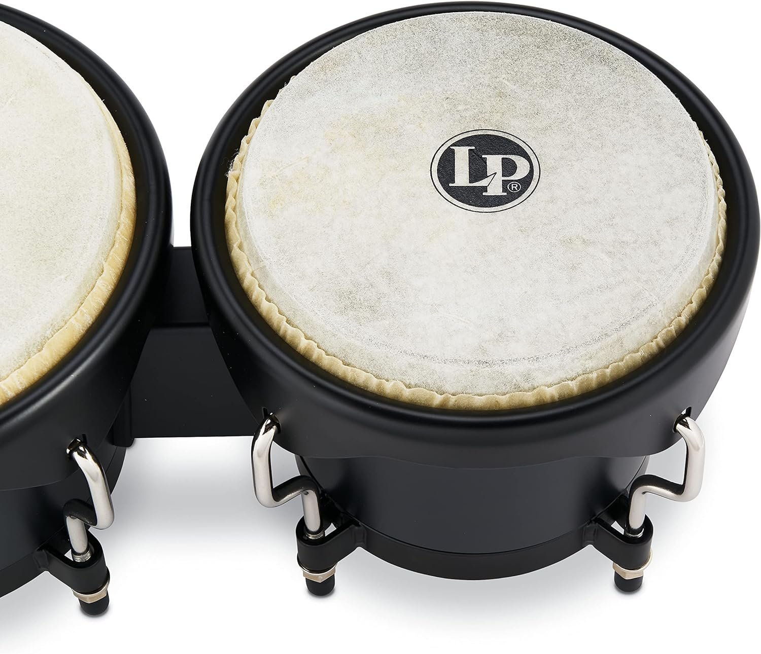 Latin Percussion Discovery Series 6-1/4-inch and 7 1/4-inch Bongo with Free Carrying Bag Drum, Onyx, (LP601D-OX-K)