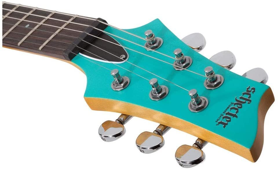 Schecter C-6 Deluxe 6-String Electric Guitar (Right-Hand, Satin Aqua)