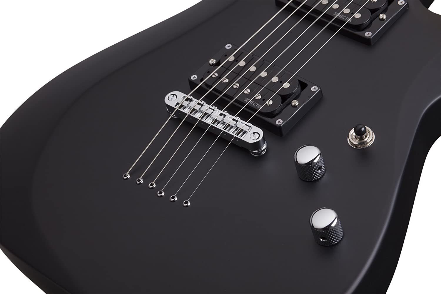 Schecter 430 C-6 Deluxe Solid-Body Electric Guitar, Satin Black