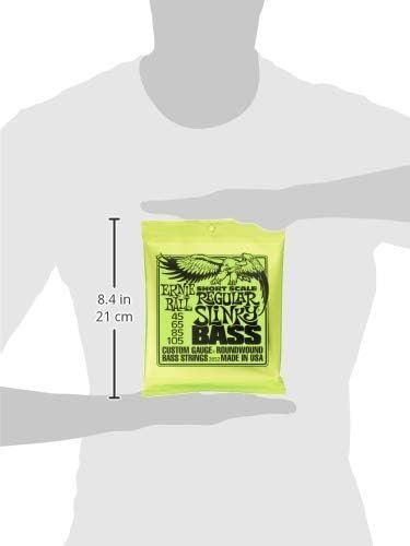 Ernie Ball Short Scale Regular Slinky Nickel Wound Bass Guitar Strings, 45-105 Gauge (P02852)