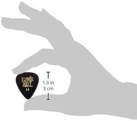 Ernie Ball Guitar Picks, Heavy, Black, 144-pack (P09124)
