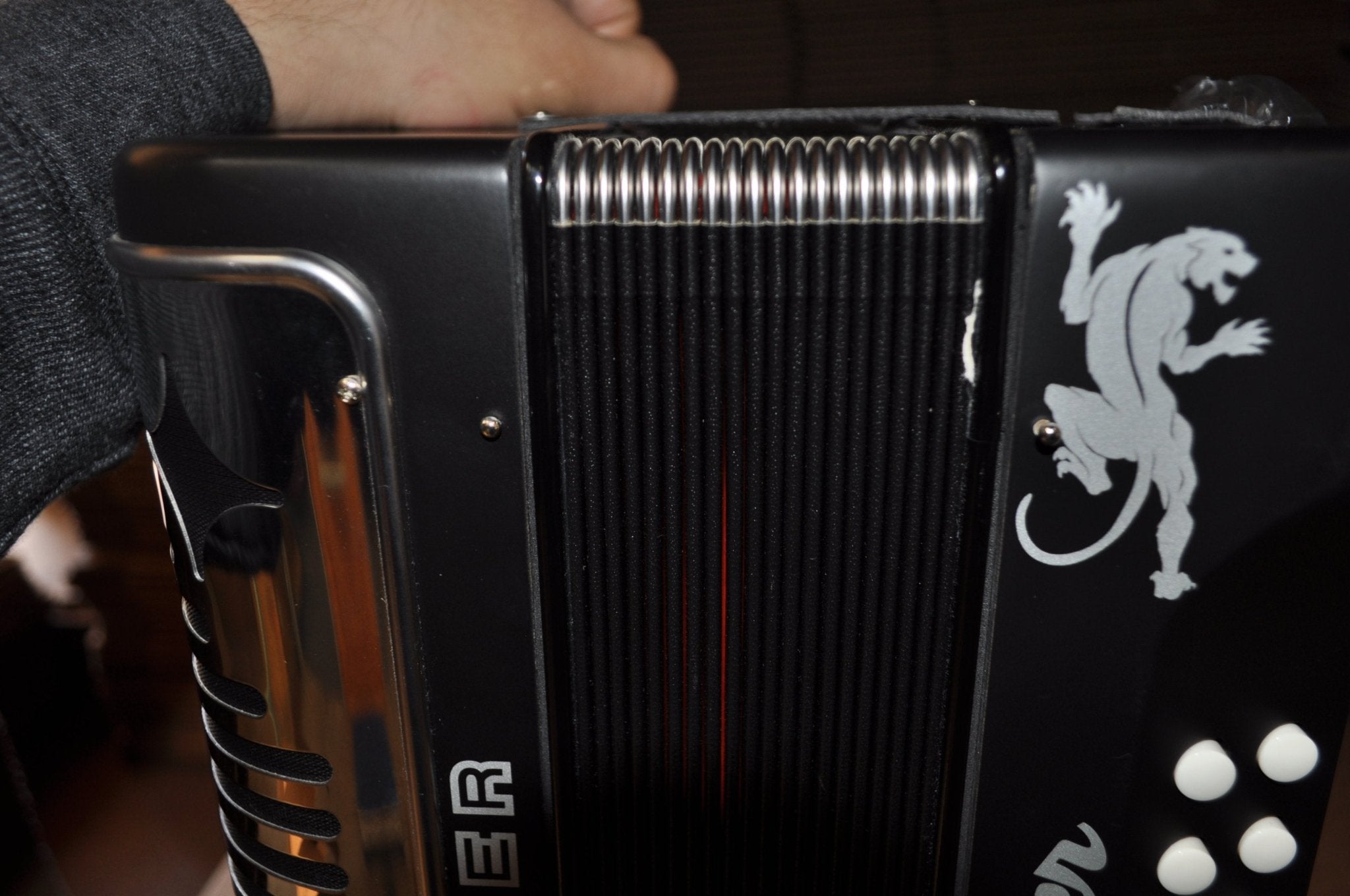 Hohner Accordions Panther 3-Row Diatonic Accordion (Black)